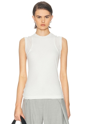 Jil Sander Double Layer Tank Top in Optic White - White. Size M (also in ).