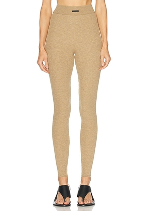 Fear of God ESSENTIALS Rib Knit Legging in Dune - Tan. Size XS (also in L, M, S, XL).