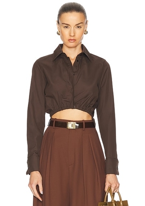 Max Mara Angio Top in Brown - Chocolate. Size 6 (also in 4).