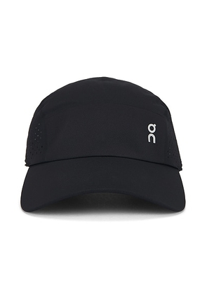 On Lightweight Cap in Black - Black. Size all.