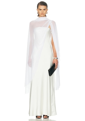 Norma Kamali Wrap Shawl in Snow White - White. Size XS/S (also in M/L).