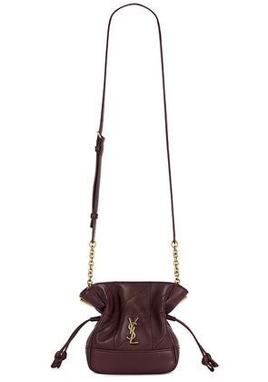 Saint Laurent Jamie Mini Shoulder Bag in Rouge Cabernet - Wine. Size all.