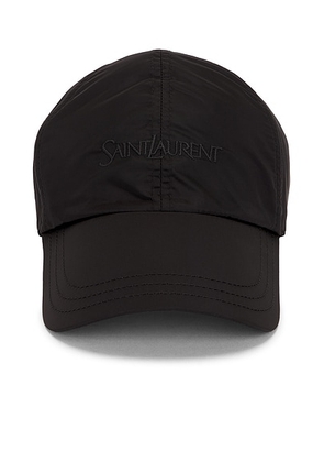 Saint Laurent Vintage Cap in Black & Black - Black. Size 57 (also in 59).