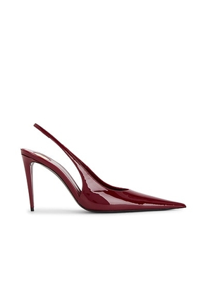 Saint Laurent Guermantes Slingback Pump in Lust Red - Red. Size 38 (also in 38.5, 39, 40).