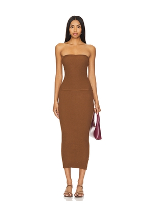 ALL THE WAYS Gracie Maxi Skirt Set in Brown. Size S. Also in L.