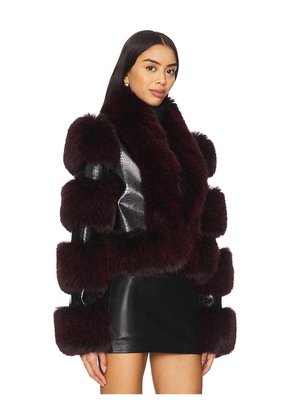 Adrienne Landau Alessia Jacket in Burgundy. Size S. Also in M.