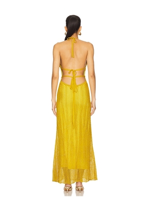 Capittana Ariel Maxi Dress in Mustard. Size XS/S. Also in M/L, XL.