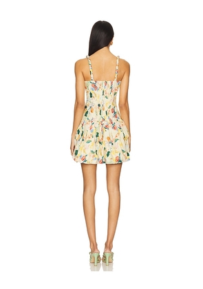 ASTR the Label Keyla Dress in Yellow Green Floral in Yellow. Size L. Also in M.