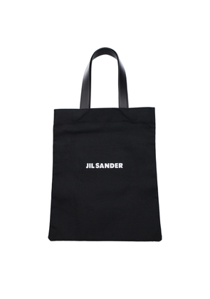 Jil Sander Black Linen Shoulder Bag