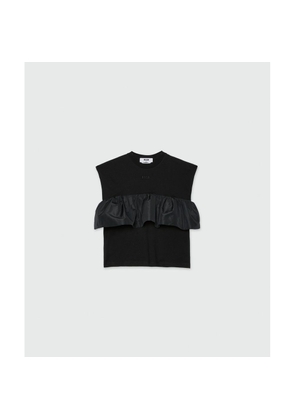 MSGM Black Cotton T-Shirt - XS