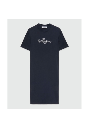 MSGM Blue Cotton Casual Dress - S