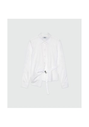 MSGM White Cotton Blouse - IT40