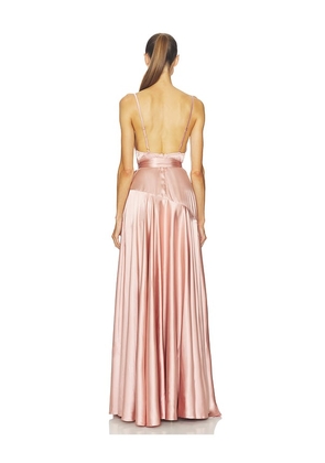 Bronx Banco Leo Maxi Dress in Peach. Size XS. Also in S, M.