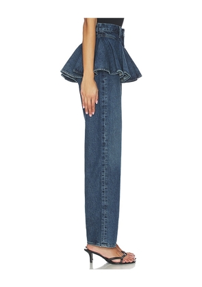 AGOLDE Peplum Jeans in Blue. Size 24. Also in 23, 25, 26, 27, 28, 29, 30.