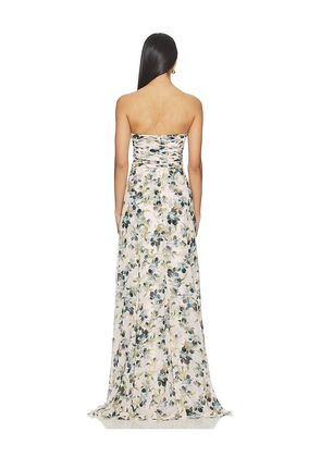 Cinq a Sept Trailing Iris Magy Gown in Rose,Blue. Size 0. Also in 00, 2, 4, 6, 8.