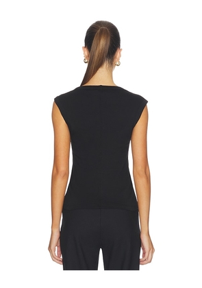 Enza Costa New Classic Sleeveless V in Black. Size L. Also in XS, S, M.