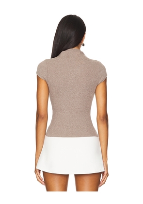 Geel Gem Cap Sleeve Top in Taupe. Size M. Also in L, XL.
