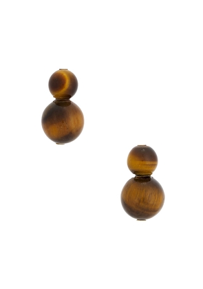 Jennifer Behr Cara Earrings in Brown.