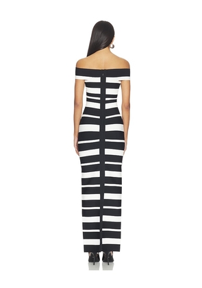 Herve Leger The Kiva Gown in Black,White. Size XXS. Also in XS, S, M, L, XL.