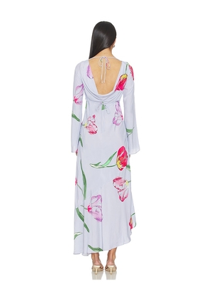 Free People Zadie Diagonal Seam Midi Dress in Slate. Size L. Also in M, XS, S.