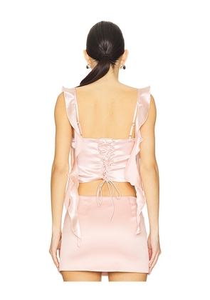 MORE TO COME Olivia Corset Top in Blush. Size S. Also in XS, XL.