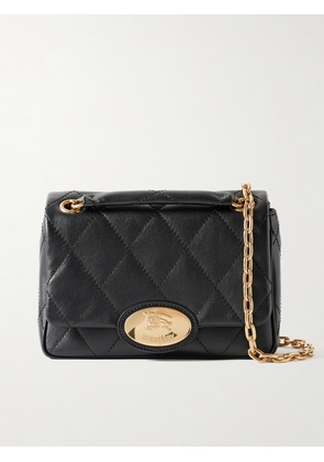 Burberry - Embellished Quilted Leather Shoulder Bag - Black - One size