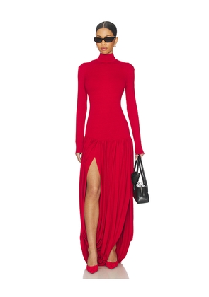 Magda Butrym Long Sleeve Dress in Red. Size 34. Also in 36.