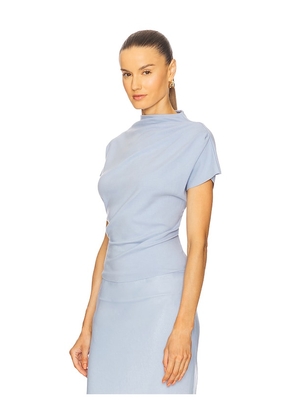 Line & Dot x REVOLVE Walker Draped Top in Baby Blue. Size S. Also in XS, M.