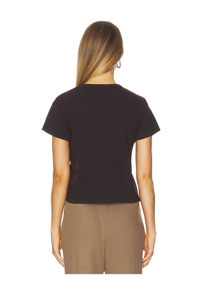LESET The Margo Tee in Chocolate. Size M. Also in XS, L.