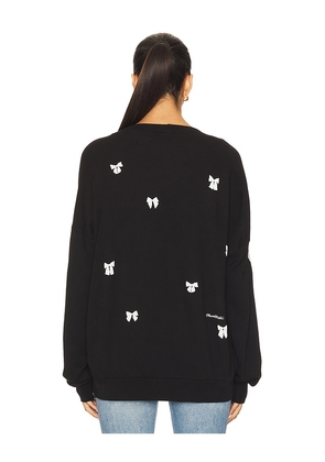Lauren Moshi Puff Bow Cardigan in Black. Size M. Also in XS, S, L, XL.