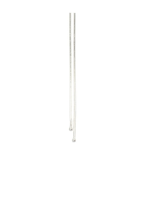 Loren Stewart Bolo Pendant Necklace in Metallic Silver.