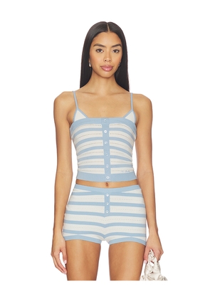 Nana Jacqueline Vanessa Knit Top in Baby Blue. Size S. Also in M.