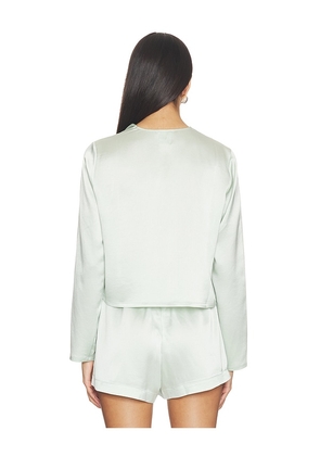 LESET Barb Crew Cardigan in Blue. Size XS. Also in L.