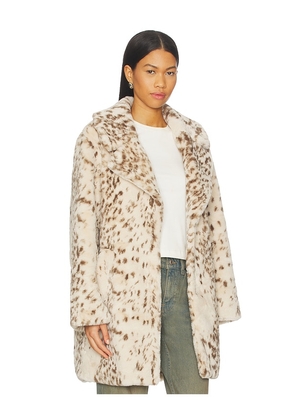LAMARQUE Linnea Faux Fur Coat in Beige. Size M. Also in XS, S.