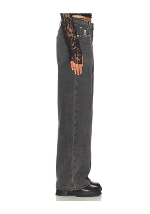 One Teaspoon Jackson Mid Waist Wide Leg Jeans in Black. Size 24. Also in 25, 26, 27, 28, 31, 32, 33, 34.