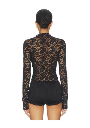 LIONESS Hamptons Long Sleeve Top in Black. Size L. Also in XXS, XS, S, M, XL, XXL.