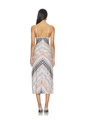 Missoni Sleeveless Long Dress in Pink,White. Size 38/2. Also in 36/0.