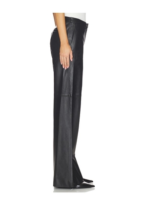 L'AGENCE Livvy Straight Leg Trouser in Black. Size 0. Also in 4, 6.