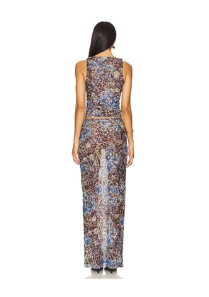 superdown Concha Maxi Skirt Set in Blue. Size L. Also in XS, XXS, S, M, XL.