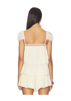 SWF Lace Trim Babydoll Top in Ivory. Size M. Also in L.