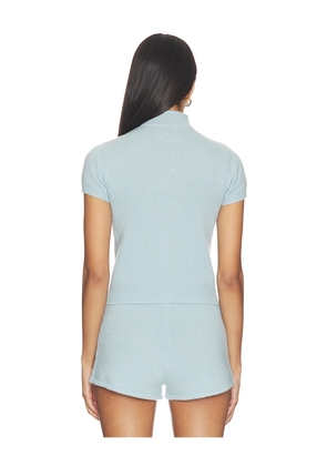 SAU LEE Mountain Cashmere Top in Blue. Size S. Also in M, L.