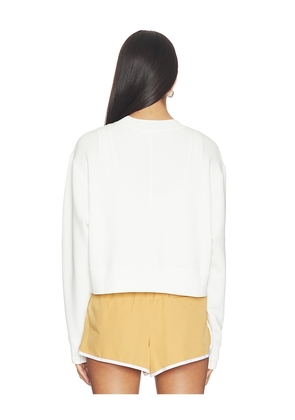 Varley Tasmin Cropped Sweater in White. Size XS. Also in S, M, L.