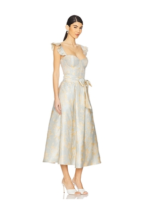 V. Chapman Vera Corset Midi Dress in Baby Blue. Size 10. Also in 8.