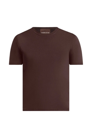 Manière De Voir Ellis luxe knitted T-shirt - Brown