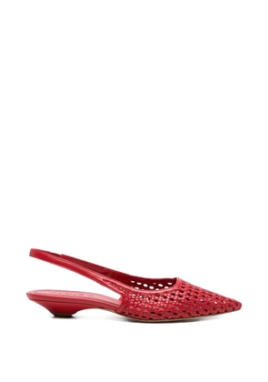 Augusta Harper leather slingback pumps - Red