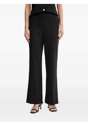 DKNY pinstripe wide-leg trousers - Black