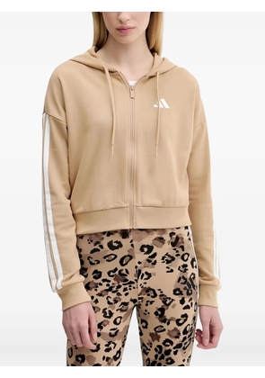 adidas stripe zip hoodie - Neutrals