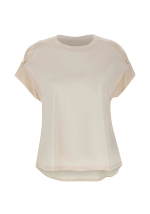 ELENA MIRO` jewel detail T-shirt - Neutrals