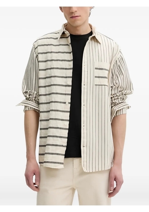 Desigual Jack patch-pocket striped shirt - Neutrals