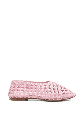 Augusta Ava woven leather flat pumps - Pink
